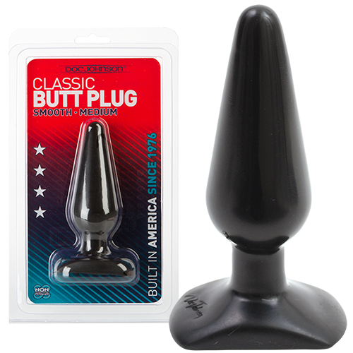 PLUG ANAL DOC JOHNSON CLASSIC BUTT PLUG PRETO MEDIUM 1 PLUG ANAL DOC JOHNSON CLASSIC BUTT PLUG PRETO MEDIUM