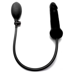 DILDO INSUFLÁVEL DONG DE SILICONE OUCH! PRETO - Image 1