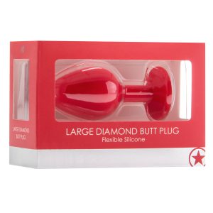 PLUG ANAL DIAMOND BUTT PLUG GRANDE VERMELHO - Image 3