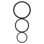 CONJUNTO DE ANÉIS PARA O PÉNIS FLAT COCK RINGS SET PRETOS