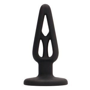 PLUG ANAL EM SILICONE PLUG & PLAY 4” PRETO - Image 1