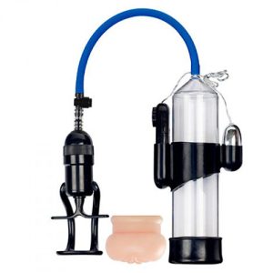 BOMBA PARA O PÉNIS VIBRATÓRIA COM MASTURBADOR FINGER TOUCH SENSE TRANSPARENTE - Image 1