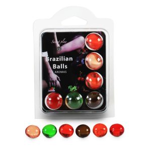 BOLAS LUBRIFICANTES BEIJÁVEIS BRAZILIAN BALLS MULTISABORES 6 X 4GR - Image 2