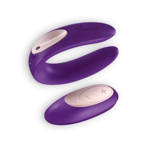 VIBRADOR PARA CASAL DOUBLE PLUS REMOTE COM COMANDO E CARREGADOR USB - Image 1