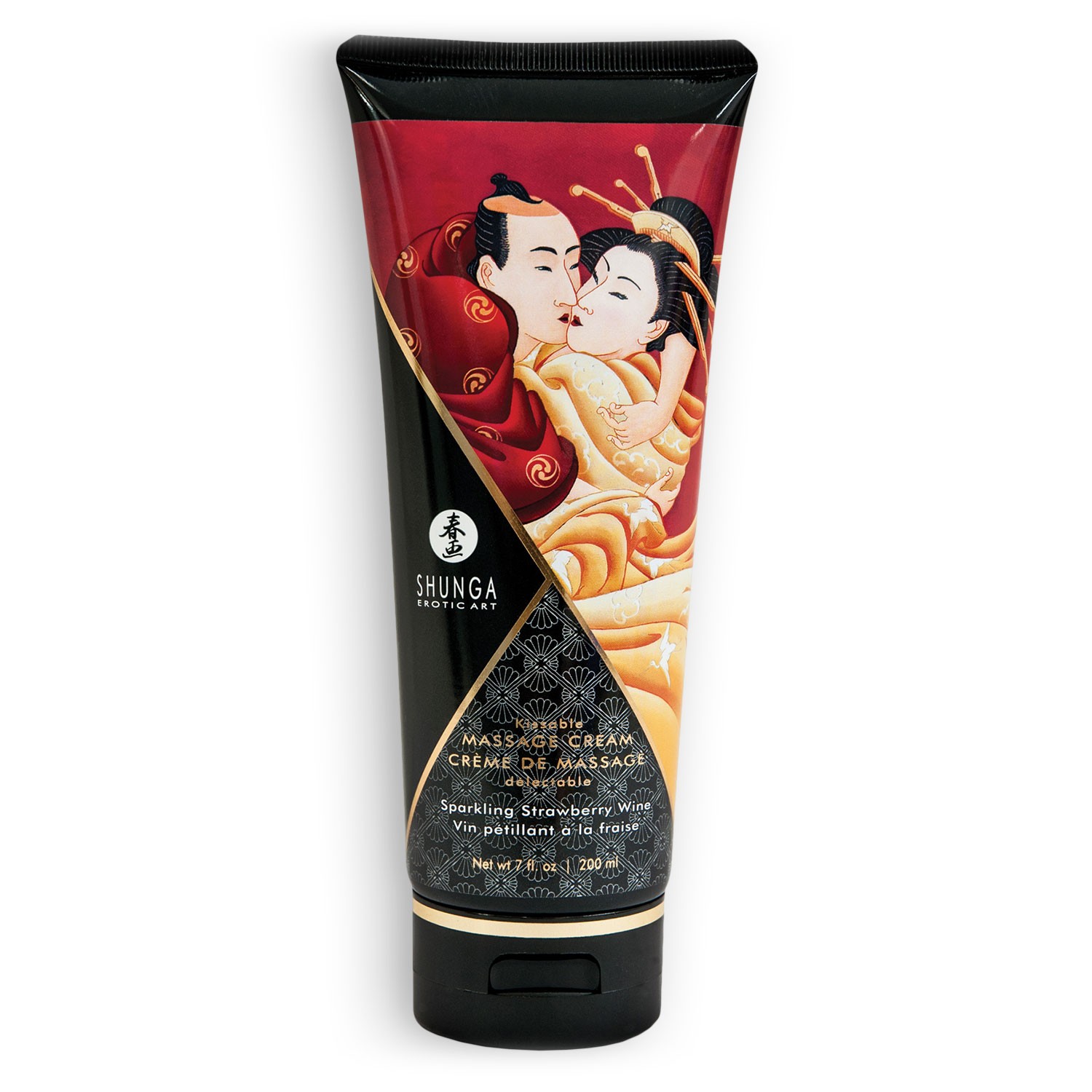 Flame Love Shop 9 CREME DE MASSAGEM SHUNGA ESPUMANTE MORANGO 200ML