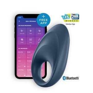 ANEL VIBRATÓRIO COM APP E BLUETOOTH MIGHTY ONE RING SATISFYER AZUL - Image 8