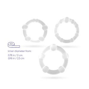 SET DE ANÉIS PENIANOS TRIPLE BEAD TRANSPARENTES CRUSHIOUS - Image 10