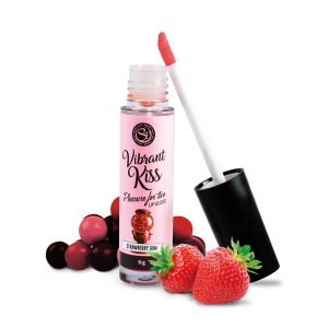 LIP GLOSS DE PASTILHA DE MORANGO VIBRANT KISS 6GR - Image 1