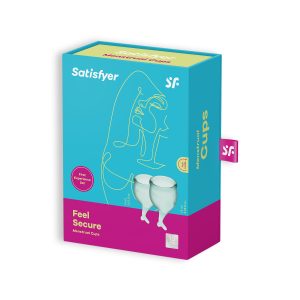 CONJUNTO DE 2 COPOS MENSTRUAIS FEEL SECURE SATISFYER VERDE ESCURO - Image 1