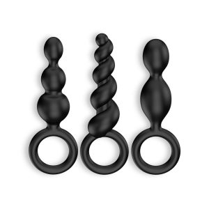 CONJUNTO DE 3 PLUGS ANAIS BOOTY CALL SATISFYER PRETOS - Image 5