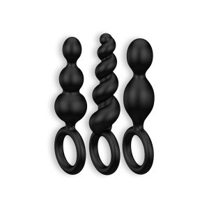 CONJUNTO DE 3 PLUGS ANAIS BOOTY CALL SATISFYER PRETOS - Image 1