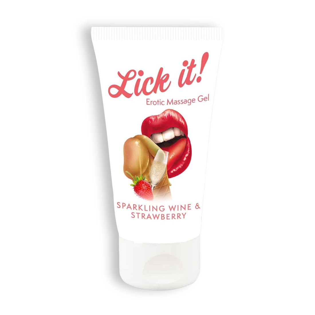 Flame Love Shop 17 LUBRIFICANTE BEIJÁVEL LICK-IT MORANGO E CHAMPANHE 50ML