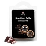 BOLAS LUBRIFICANTES BEIJÁVEIS BRAZILIAN BALLS SABOR A CHOCOLATE 2 X 4GR