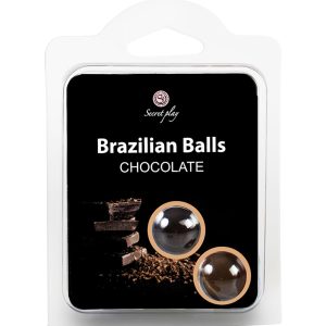 BOLAS LUBRIFICANTES BEIJÁVEIS BRAZILIAN BALLS SABOR A CHOCOLATE 2 X 4GR - Image 4