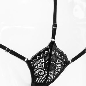 CUECA FIO DENTAL COM GARGANTILHA CR-4385 PRETA - Image 7