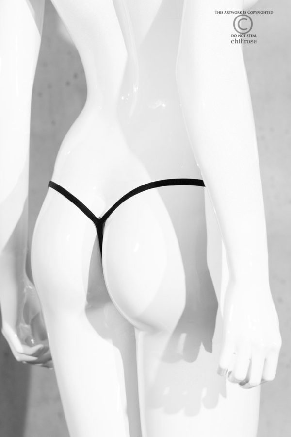 CUECA FIO DENTAL COM GARGANTILHA CR-4385 PRETA