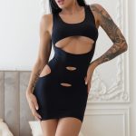 MINI VESTIDO CR-4432 PRETO