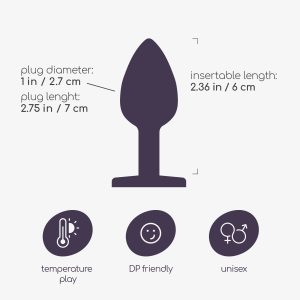 PLUG ANAL JOIA BIJOU ROSA PEQUENO CRUSHIOUS COM BOLSA AVELUDADA GRÁTIS - Image 3