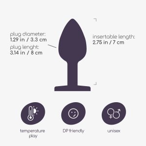 PLUG ANAL JOIA BIJOU ROSA MÉDIO CRUSHIOUS COM BOLSA AVELUDADA GRÁTIS - Image 3