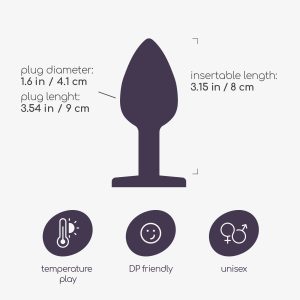 PLUG ANAL JOIA BIJOU VERMELHO GRANDE CRUSHIOUS COM BOLSA AVELUDADA GRÁTIS - Image 3