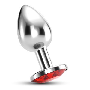 PLUG ANAL JOIA BIJOU VERMELHO GRANDE CRUSHIOUS COM BOLSA AVELUDADA GRÁTIS - Image 1