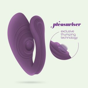 VIBRADOR RECARREGÁVEL COM COMANDO PLEASURISER E OFERTA DE LUBRIFICANTE À BASE DE ÁGUA CRUSHIOUS - Image 2
