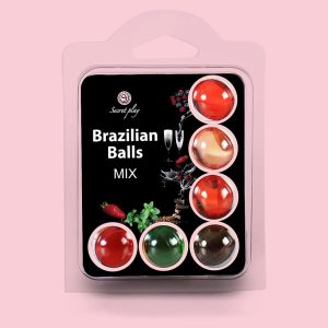 BOLAS LUBRIFICANTES BEIJÁVEIS BRAZILIAN BALLS MULTISABORES 6 X 4GR - Image 11