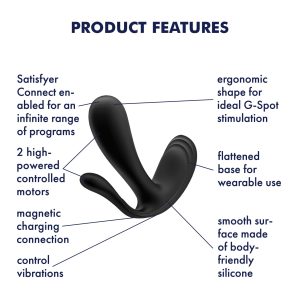 ESTIMULADOR DO PONTO-G E ANAL TOP SECRET + COM APP SATISFYER PRETO - Image 6