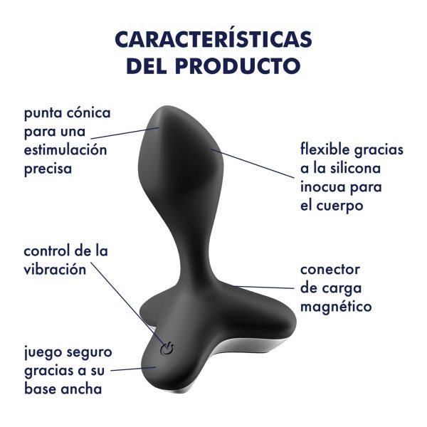 VIBRADOR ANAL GAME CHANGER SATISFYER PRETO 7 VIBRADOR ANAL GAME CHANGER SATISFYER PRETO