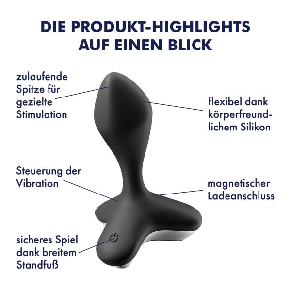 VIBRADOR ANAL GAME CHANGER SATISFYER PRETO 9 VIBRADOR ANAL GAME CHANGER SATISFYER PRETO