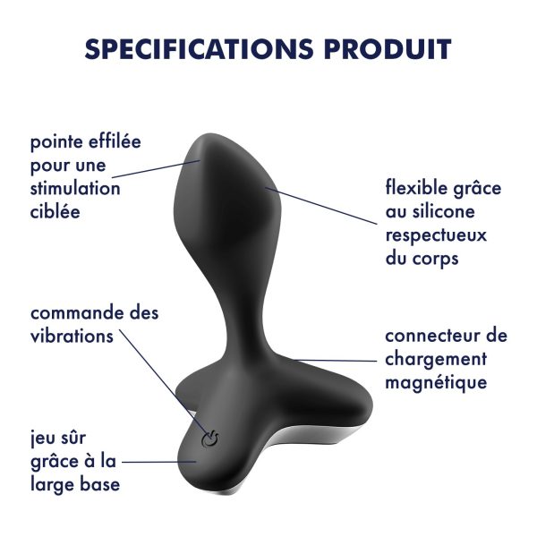 VIBRADOR ANAL GAME CHANGER SATISFYER PRETO 10 VIBRADOR ANAL GAME CHANGER SATISFYER PRETO