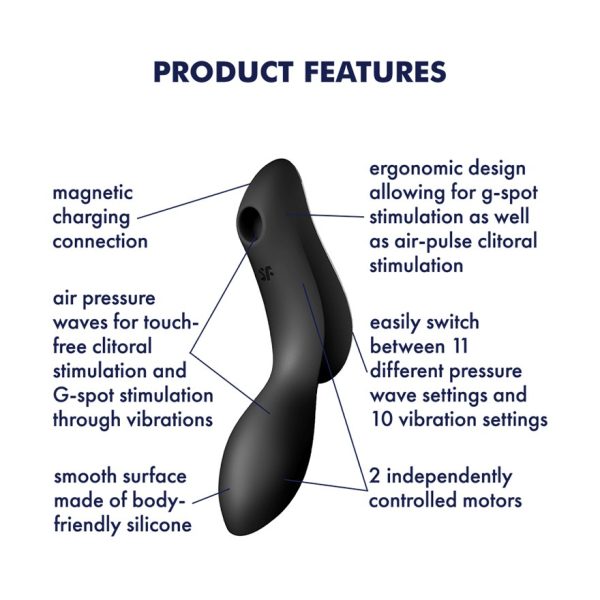 VIBRADOR CURVY TRINITY 2 SATISFYER PRETO 3 VIBRADOR CURVY TRINITY 2 SATISFYER PRETO