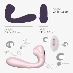 ESTIMULADOR COM CONTROLO REMOTO POOKIE + CRUSHIOUS ROSA - Image 11