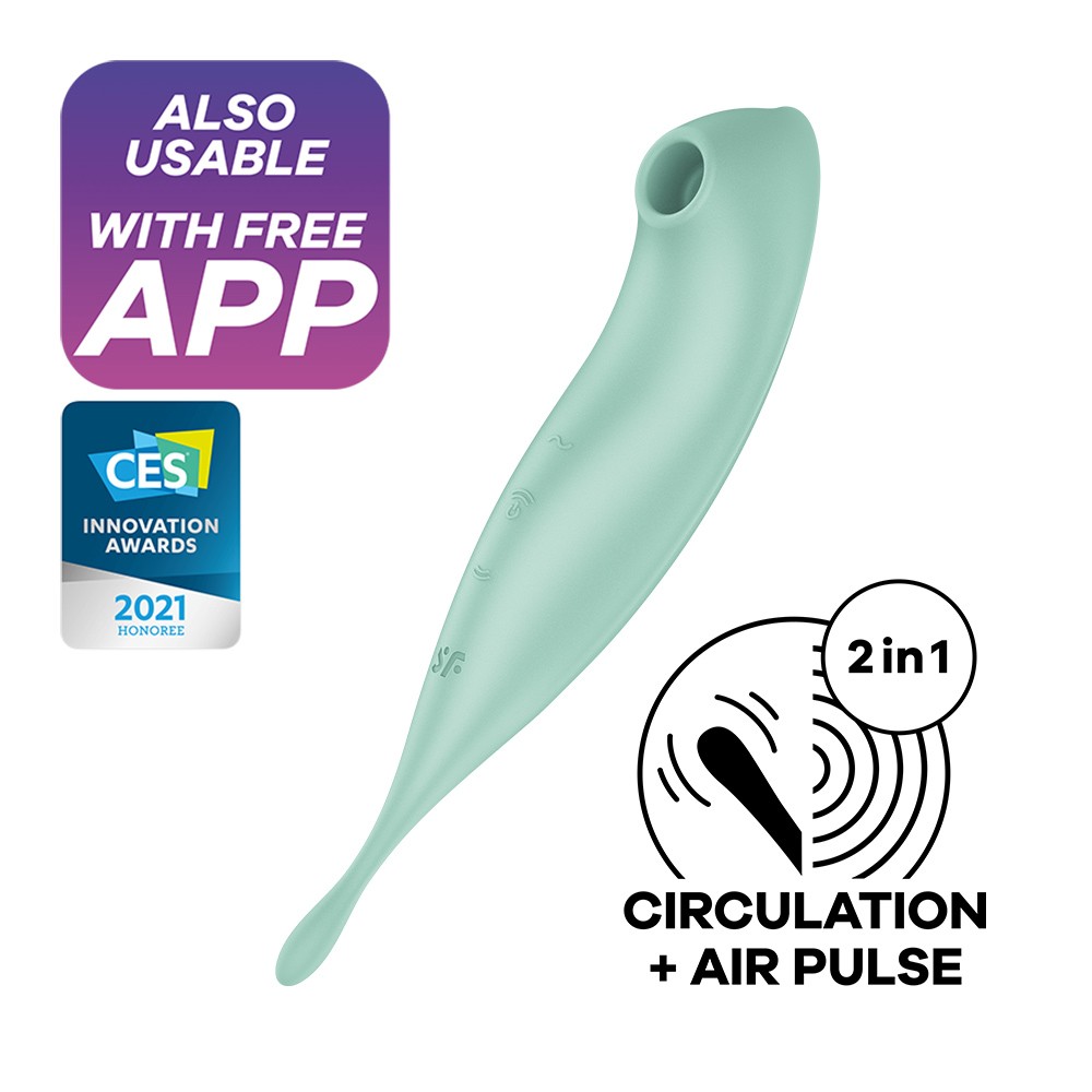 Flame Love Shop 7 VIBRADOR TWIRLING PRO SATISFYER COM APLICAÇÃO CONNECT MENTA