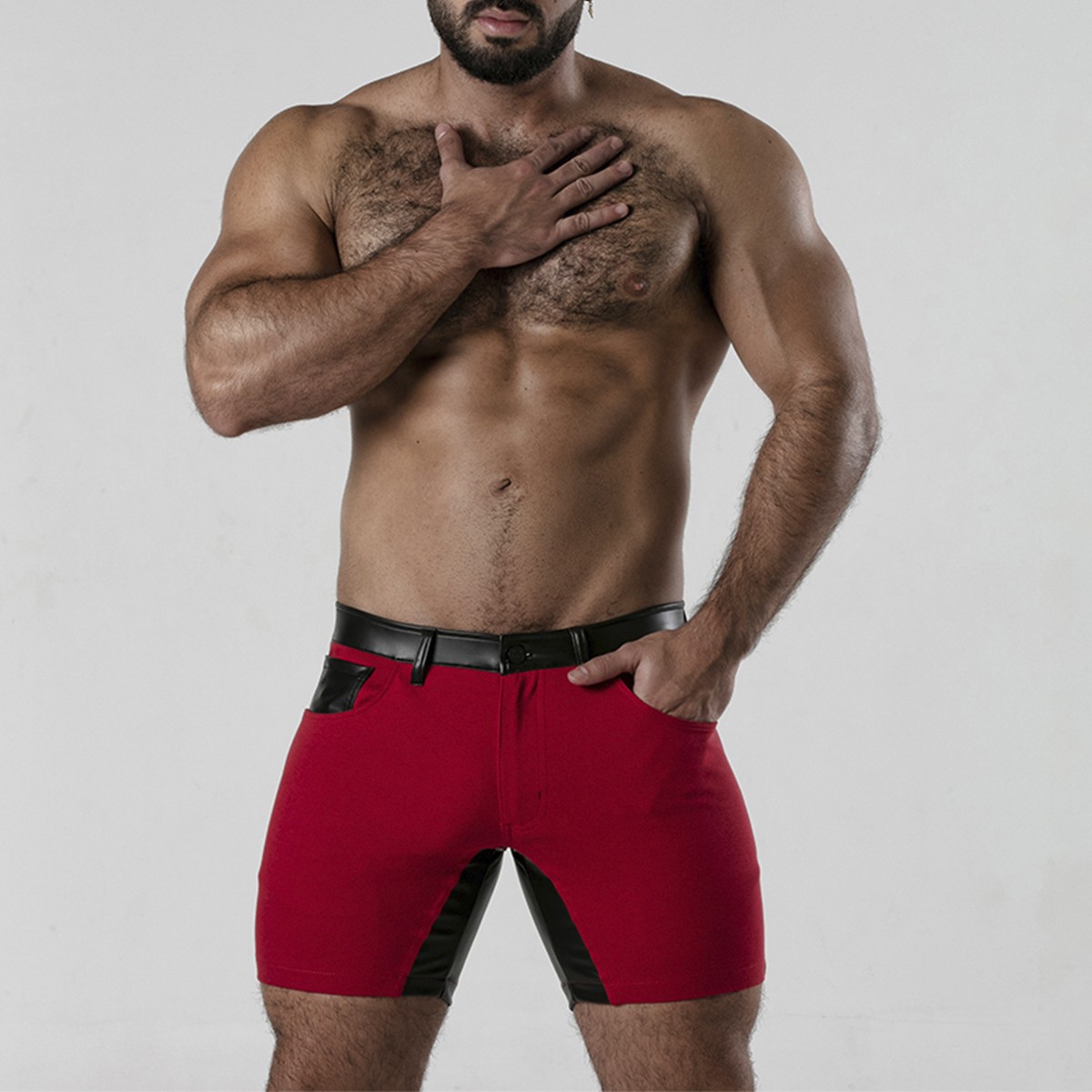 Flame Love Shop 23 CALÇÃO PERNEIRA 5 POCKET CHAP SHORT VERMELHO LOCKER GEAR