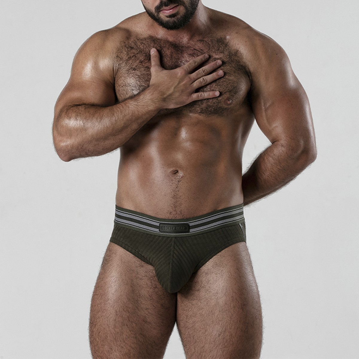 Flame Love Shop 10 CUECA BACKROOM BOTTOMLESS LOCKER GEAR CAQUI