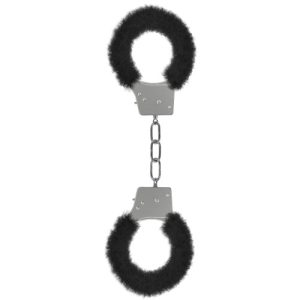 ALGEMAS COM PELUCHE BEGINNER'S FURRY HANDCUFFS PRETAS - Image 1