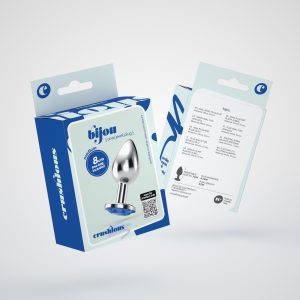 PLUG ANAL JOIA BIJOU AZUL MÉDIO CRUSHIOUS COM BOLSA AVELUDADA GRÁTIS - Image 7