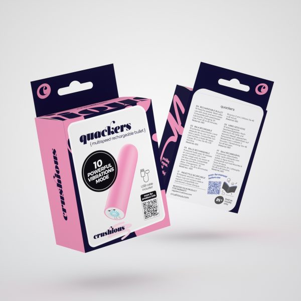 QUACKERS BALA VIBRATÓRIA RECARREGÁVEL POR USB ROSA CRUSHIOUS 8 QUACKERS BALA VIBRATÓRIA RECARREGÁVEL POR USB ROSA CRUSHIOUS