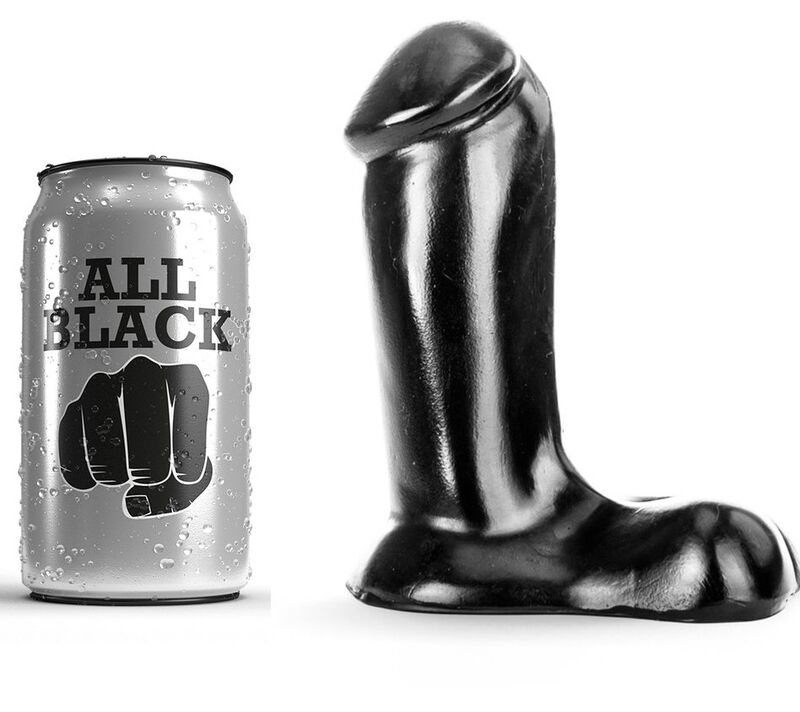 DILDO REALÍSTICO ALL BLACK DE 14 CM