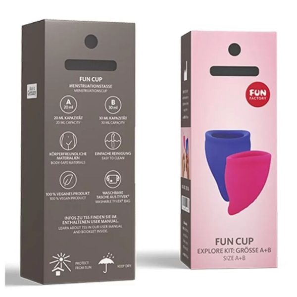 KIT DE COPOS MENSTRUAIS EXPLORE KIT (ROSA E AZUL) 3 KIT DE COPOS MENSTRUAIS EXPLORE KIT (ROSA E AZUL)