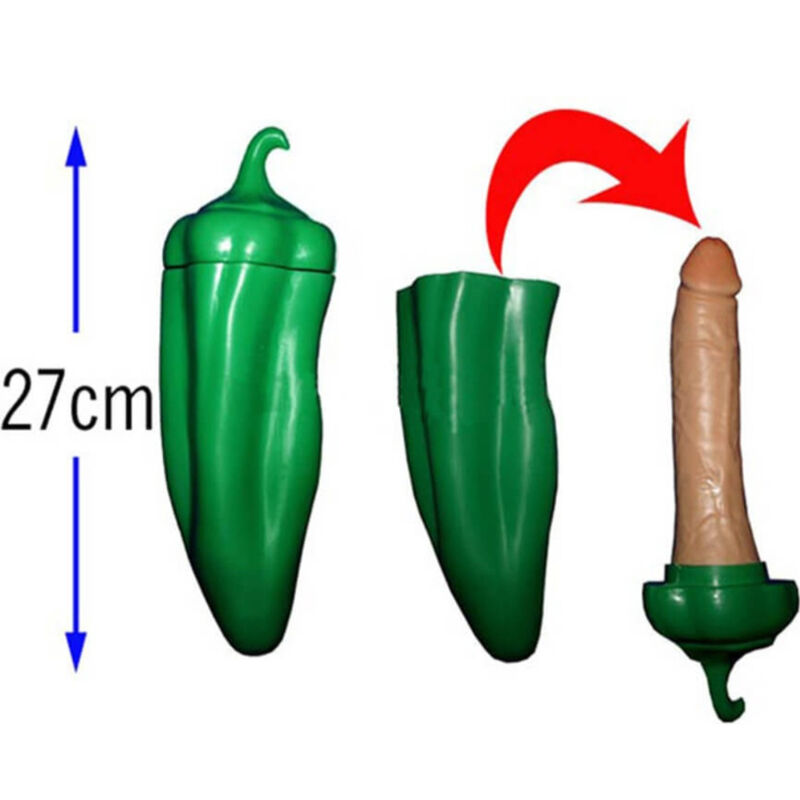 Flame Love Shop 15 DILDO REALÍSTICO EM FORMA DE PIMENTO VERDE