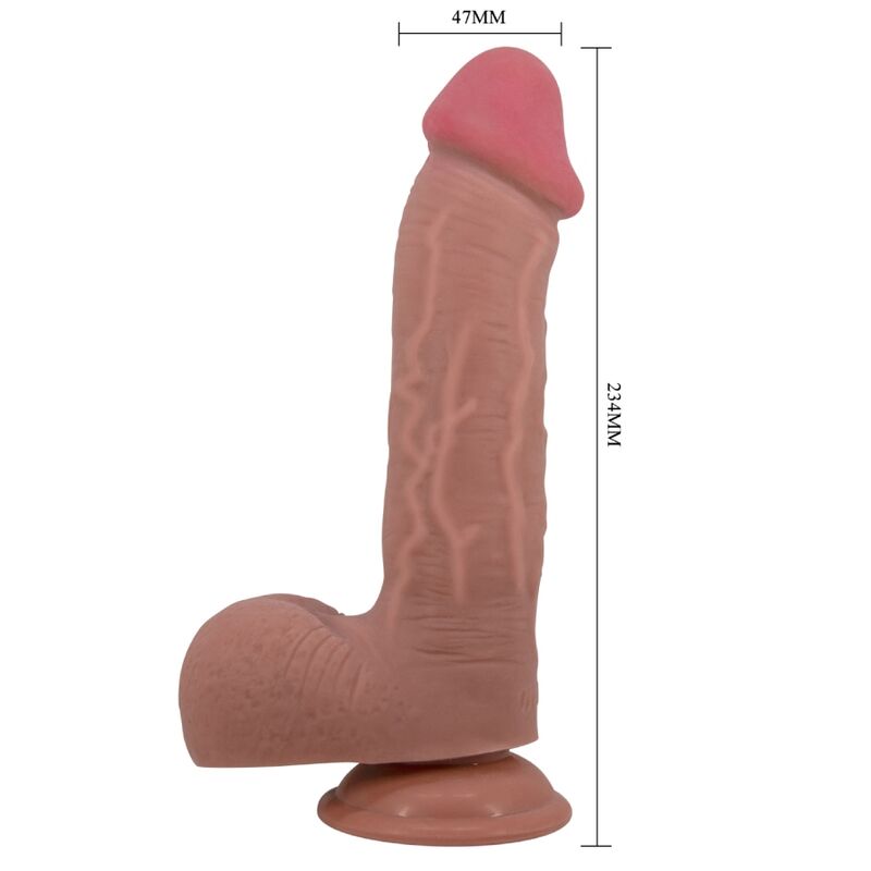 Flame Love Shop 16 DILDO REALÍSTICO SLIDING SKIN (CASTANHO) | 23.4 CM