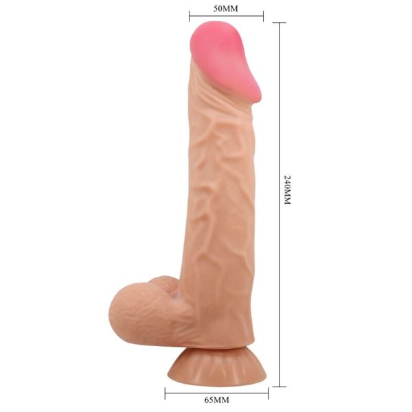 VIBRADOR REALÍSTICO SLIDING SKIN (COM COMANDO E VENTOSA) | 24 CM