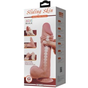 DILDO REALISTA SLIDING SKING COM VENTOSA (PELE ESCURA) | 24 CM - Image 6