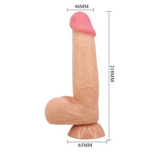 DILDO REALISTA SLIDING SKING COM VENTOSA (PELE CLARA) | 21.8 CM - Image 3