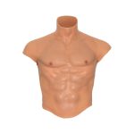 T-SHIRT DE SILICONE DE TORSO MASCULINO COM ABODMINAIS