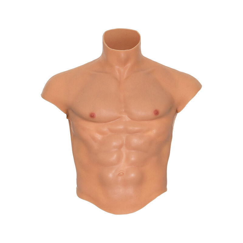 Flame Love Shop 10 T-SHIRT DE SILICONE DE TORSO MASCULINO COM ABODMINAIS