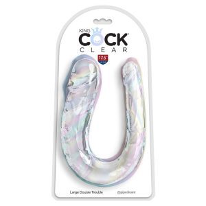 DILDO DUPLO DOUBLE TROUBLE (TRANSPARENTE) | 44 CM 3 DILDO DUPLO DOUBLE TROUBLE (TRANSPARENTE) | 44 CM - Image 2