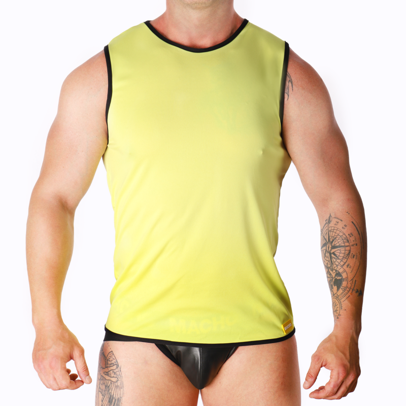 Flame Love Shop 5 T-SHIRT MANGA CAVA MACHO AMARELA S